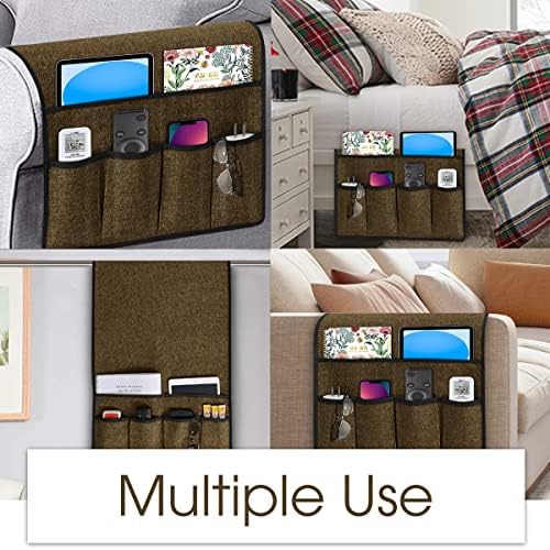 Joywell Remote Control Holder Armchair Caddy Armrest Organizer Chocolate - Image 5