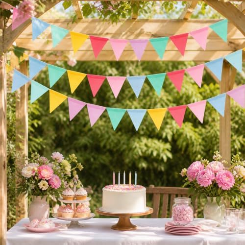 G2PLUS Bunting Banner, Triangle Flag Garland, Pennant Banner Flags - Image 6