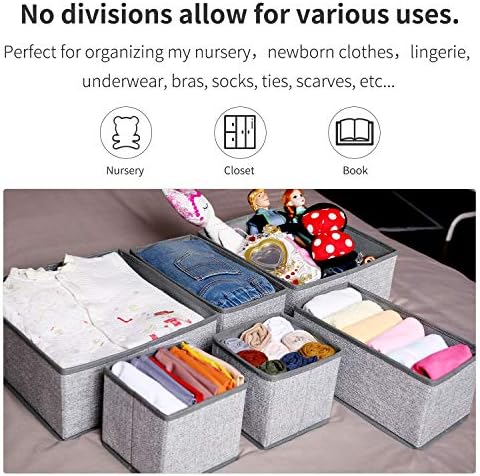 Criusia Foldable Underwear Drawer Organizer, Closet Dividers, Storage Box - Image 6