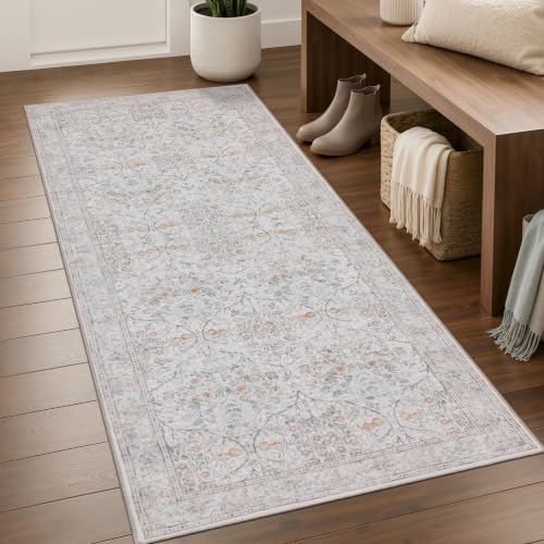 JOLLYVOGUE Runner Rug, 2x6 Washable Vintage Floral Rug by JOLLYVOGUE