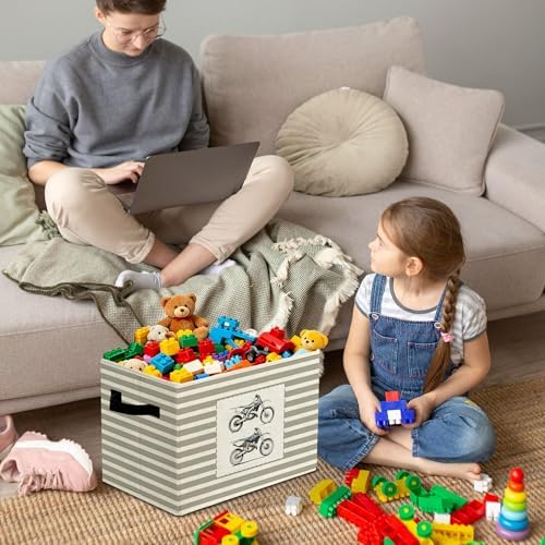 Rustic Dirt Bike Storage Bins Boxes Handles - Image 4