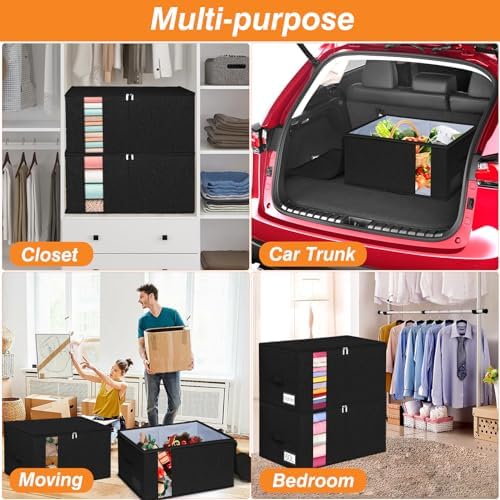 60L Rigid-Sided Blanket Storage Bags, 2 Pack - Image 6