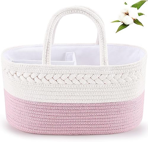 ABenkle Diaper Caddy Organizer, Rope Woven Storage Baske by ABenkle