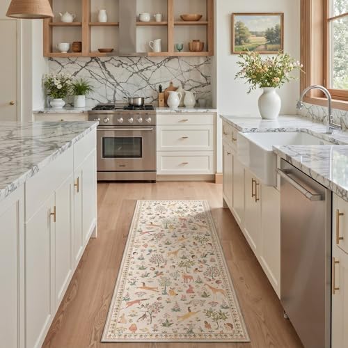 BESBLEE 5X7 Area Rug for Bedroom, Washable Animal Non Slip - Image 4