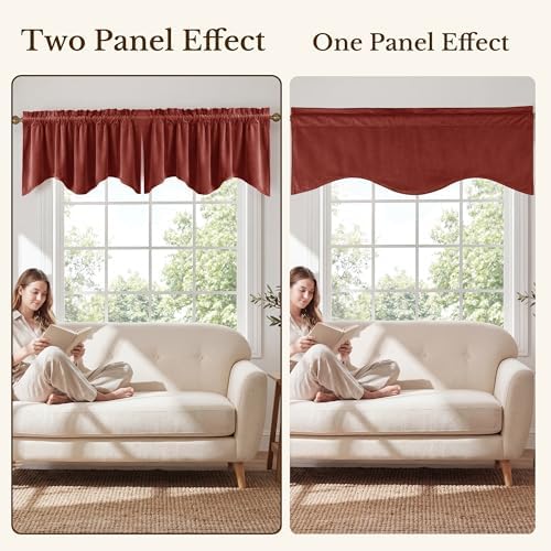 StangH Rust Classic Velvet Valance 52x18 Inch, 1 Panel - Image 7