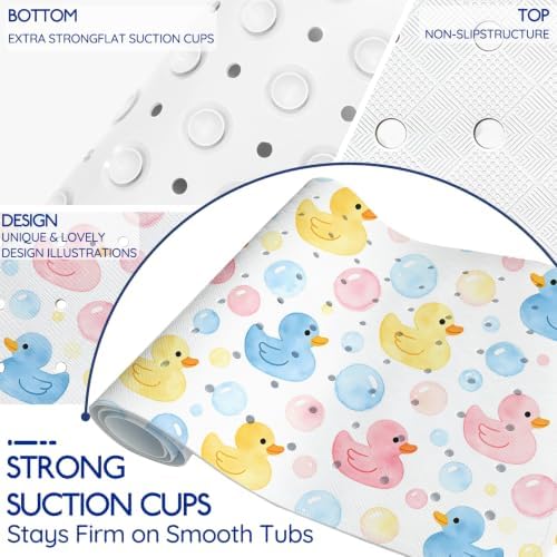 Kids Bathtub Mat Non Slip, 40 x 16 Inch Tub Mat - Image 3