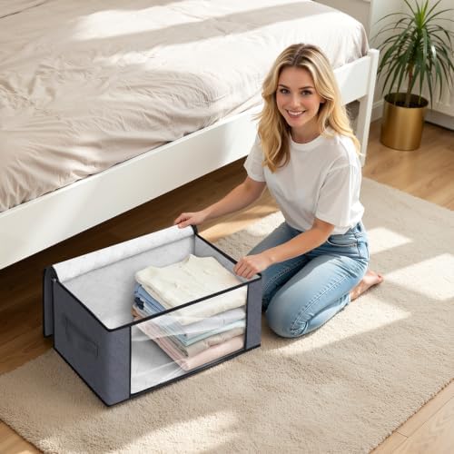 Fab totes 35L Closet Organizers, Foldable Under Bed Storage Containers - Image 4