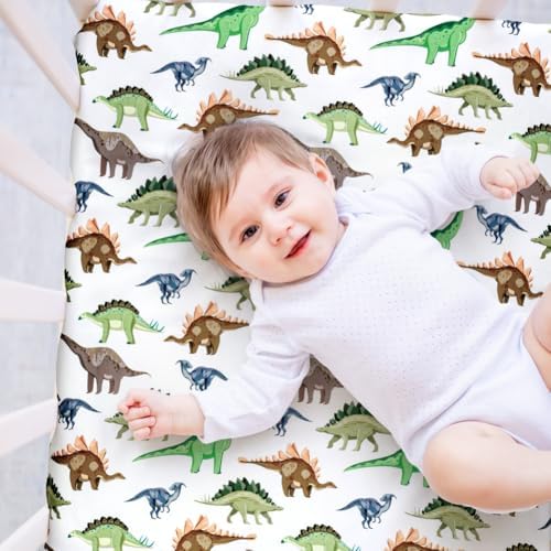 4 Pack Baby Boy Pack N Play Mini Crib Sheets Soft Fitted Baby Boy Mattress - Image 2