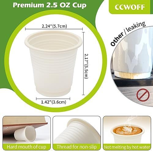 Compostable Disposable 3oz Bathroom Cups 100P Mouthwash Eco Friendly Plastic - Image 6