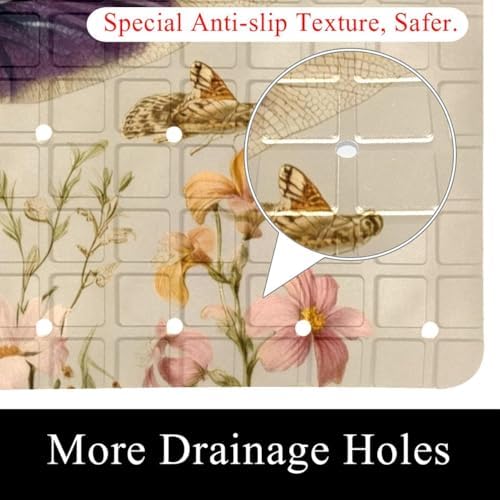 Non Slip Bathtub and Shower Mat 26.8x15.1 inch, Bath Mat - Image 2
