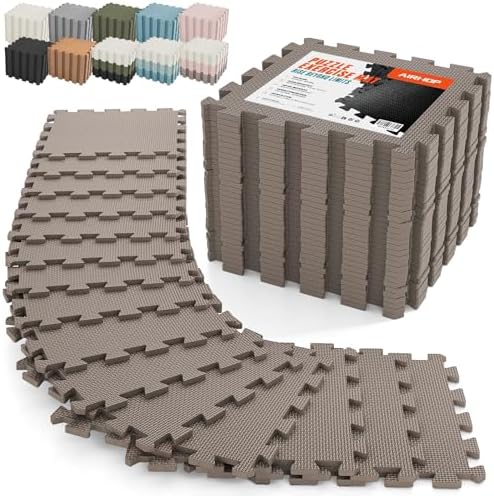 AIRHOP 18 PCS Gym Floor Mat, EVA Foam Puzzle Gym Mat, High-Density Interlocking by Airhop