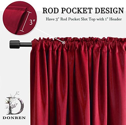 DONREN Red Christmas Valances for Windows - Image 2