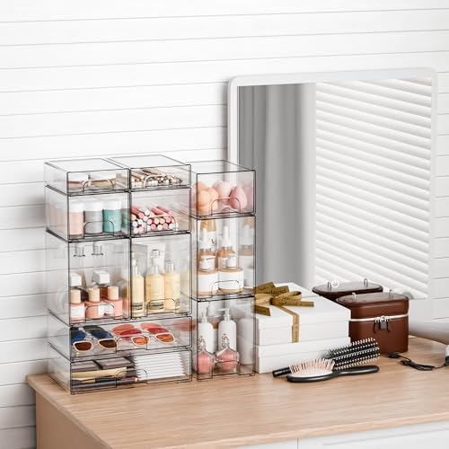 Yieach 7.5" High Stackable Storage Bins, 4 Pack Bottle Station and Baby Bottle - Image 7