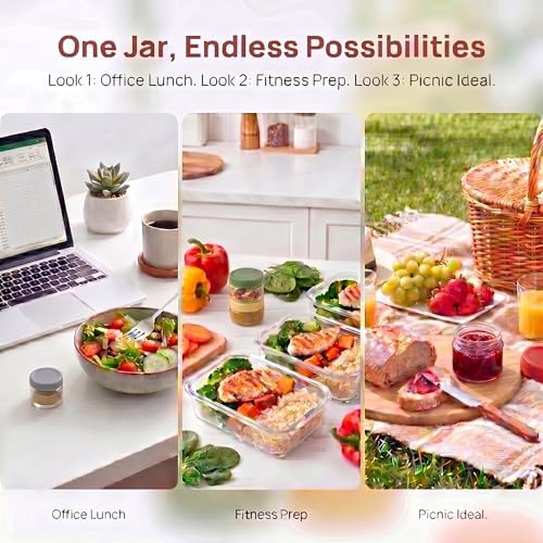 EONJOE 2 oz Glass Dressing Containers - Image 5