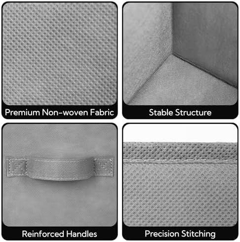 Cupic Cupid 6-Pack 11x11 Fabric Storage Cubes, Cube Storage Bins - Image 4