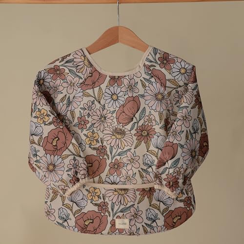 mushie Long Sleeve Baby Bib | Water Resistant Adjustable Fit - Image 3