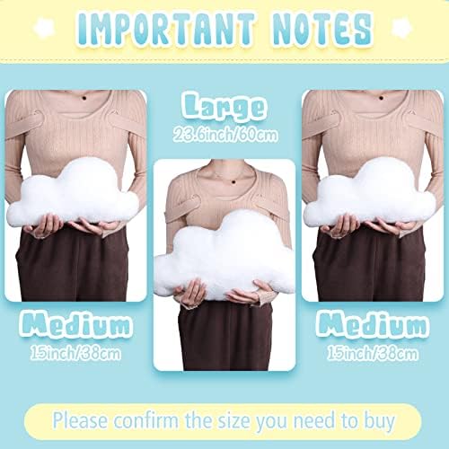 Unittype 3 Pcs Cloud Throw Pillows Soft Plush - Image 2