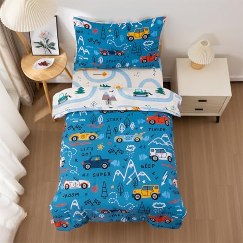 NTBED 4 Pieces Racing Car Toddler Bedding Set - Image 2