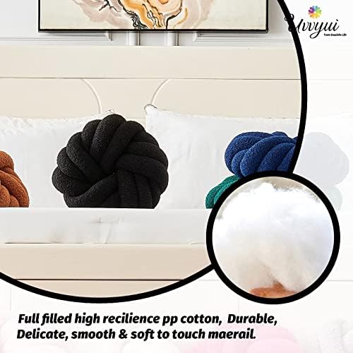 Uvvyui Knot Pillows, 14 Inch Decorative Throw Pillows Round Pillows Cushion - Image 3