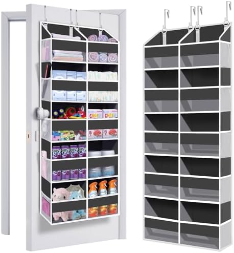 UVIAHOMI Heavy Duty Over The Door Organizer 5 Tiers, Extra Large Behind Door by UVIAHOMIHOMEORGANIZER