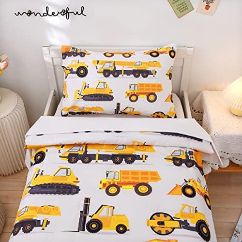 NTBED 4 Pieces Construction Toddler Bedding Set - Image 4