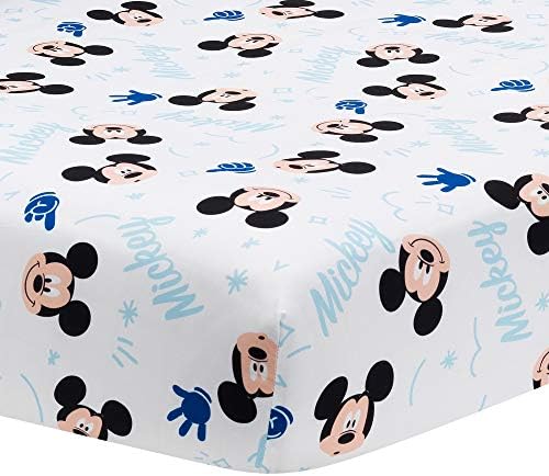 Lambs & Ivy Disney Baby Forever Mickey Mouse 3-Piece Blue Crib Bedding Set - Image 4