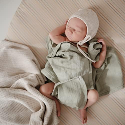 mushie Extra Soft Muslin Fitted Crib Sheet | 192 Thread Count | 28"x 52" - Image 4