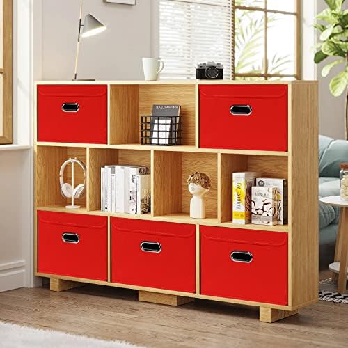 Linen Fabric Foldable Collapsible Storage Cube Bin Organizer Basket Fabric - Image 5