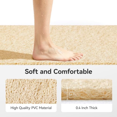 Asvin Soft Textured Bath, Tub Mat, 24x32 Inch, Phthalate Free, Non Slip Comfort - Image 5