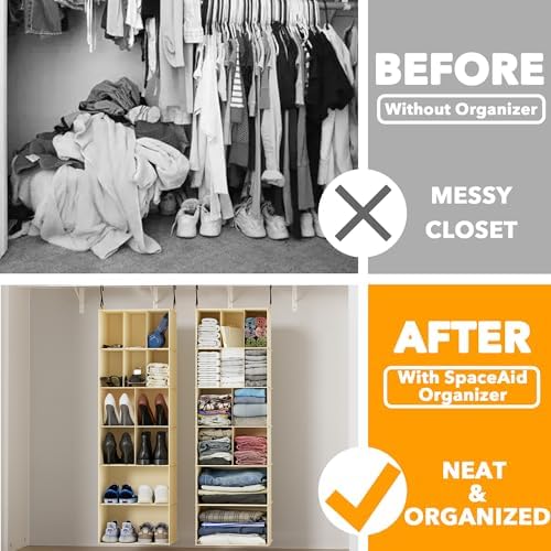 SpaceAid 2 Pack Hanging Closet Organizer and Storage - Image 3