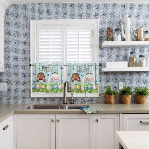 Vandarllin Spring Easter Kitchen Curtains and Valances Set, Funny Bunny Tails - Image 5