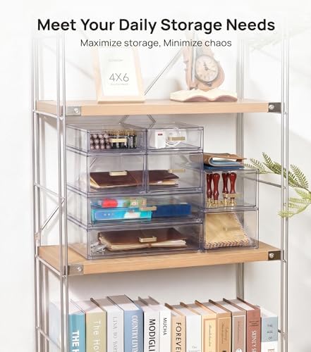 LALOBLUE Stackable Clear Acrylic Drawer Baby Bottle Makeup Organizer 6PC - Image 4