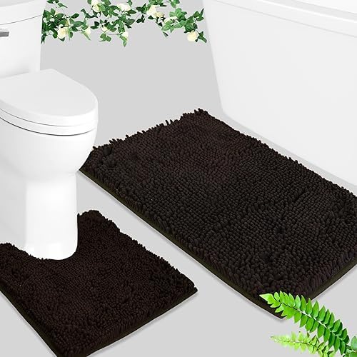 BOANKODU Bathroom Rugs Sets 2 Piece, Absorbent Bath Mat - Image 2