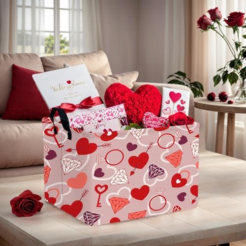 Valentine's Day Basket Gift for Empty Cute Heart Large Storage Bin for Kid and - Image 2