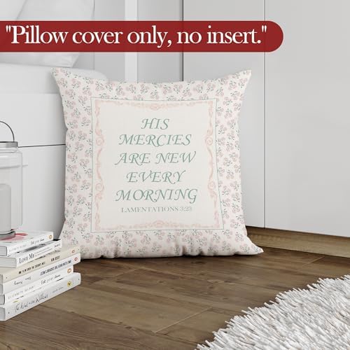 Christian Scripture Throw Pillow Cover 18x18 Inches, Baby Girl Nursery Decor - Image 3