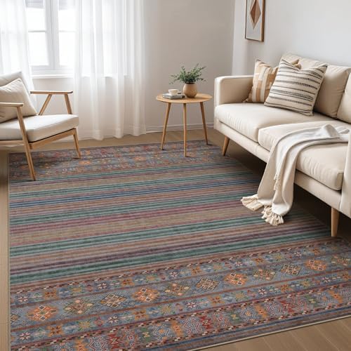 Nakagishi Boho 5x7 Area Rug Living Room Rugs Machine Washable Multi Color by NakagishiAreaRug