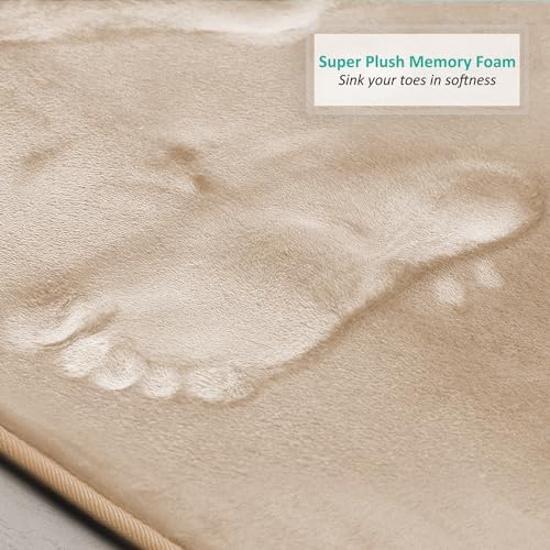 Clara Clark Bathroom Rugs, Velvet Memory Foam Bath Mat, Non-Slip Bath Rugs - Image 6