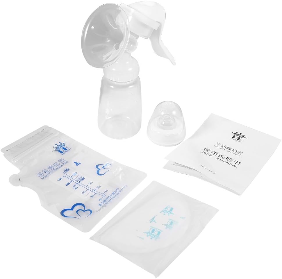 Silicone Breastfeeding 150ML Nursing Bottle Strong Suction Simple Design Manual Breast Pump