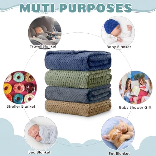 Reginary 4Pcs 30x40 Baby Blanket Fuzzy - Image 6