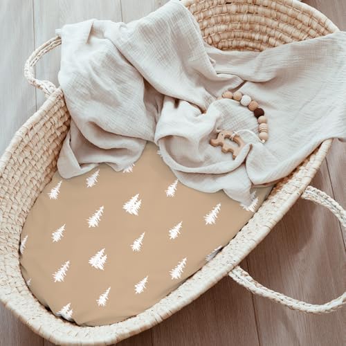 Baby Bassinet Sheets Girl Boy, 3 Pack Fitted Bassinet Sheet - Image 6