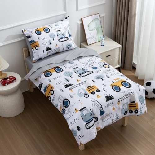 NTBED 4 Pieces Construction Toddler Bedding Set - Image 3