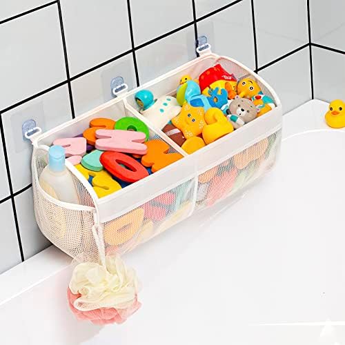 Austion Original Two Compartment Easy-access Mesh Bath Toy Organizer - Image 4