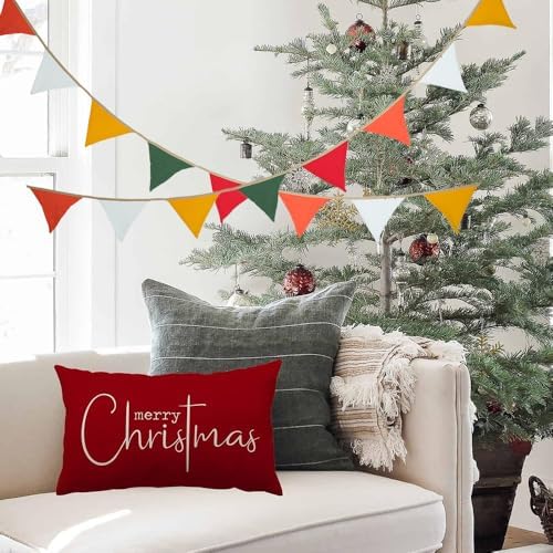2PCS Pennant Banner Bunting Flags, Garland Triangle Banners Fabric - Image 4