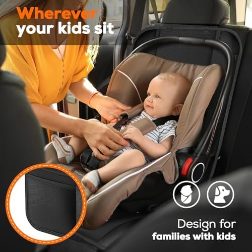 VLM 2 Pack Car Seat Protector for Child Car Seat, Waterproof Padded Cover - Image 6