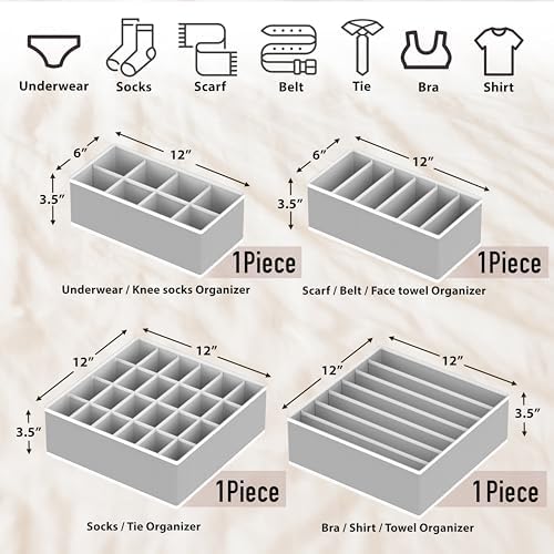 Simple Houseware 4-Pack Drawer Organizer Set - Image 2