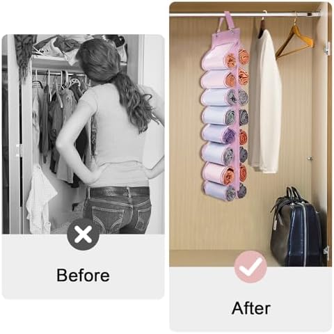 DHSFKBE Legging Organizer Storage, T Shirt Organizer, Foldable Hanging Closet - Image 4