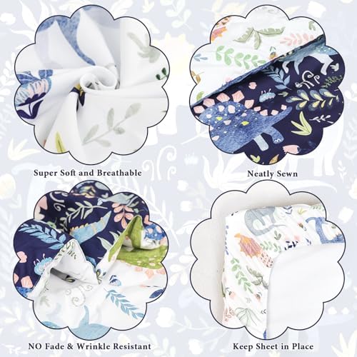 Pea Pod 4 Piece Dinosaur Toddler Bedding Set - Image 3