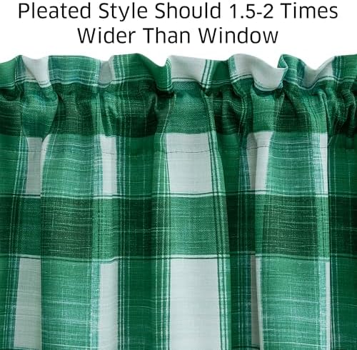 NICETOWN Christmas Plaid Valances - Image 6