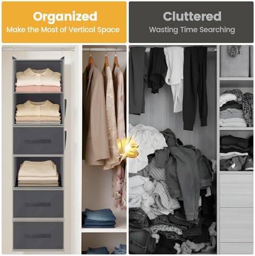 Hanging Closet Organizer 6-Shelf - Image 6