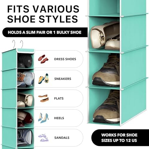 Simple Houseware 10 Shelves Closet Hanging Shoe Organizer - Image 4